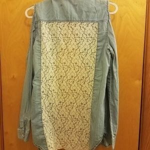 Long sleeve cold shoulder top